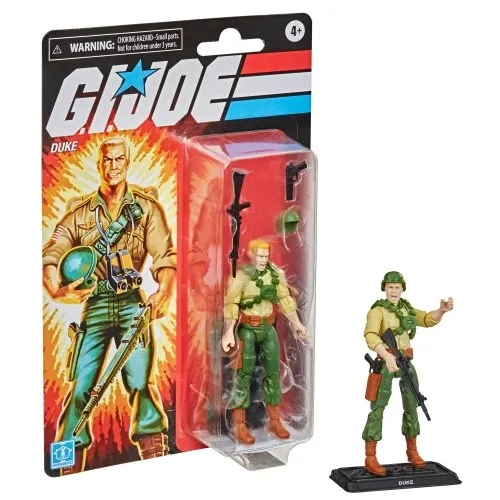 Duke G.I. Joe 2021 Wave 1 Retro Vintage Figur - Action- & Spielfiguren, 10 cm große Retro-Figur von Duke aus der G.I. Joe Serie, ideal für Sammler und Fans der klassischen Action-Figuren.