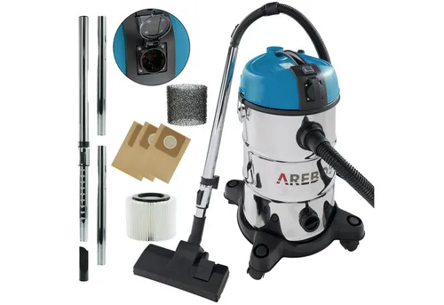 Arebos Industriesauger 5in1 1300W, Nass-& Trockensauger mit 30L Edelstahlbehälter