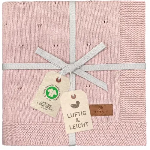DIKOS® Babydecke aus 100% Bio Baumwolle in pink von DIKOS