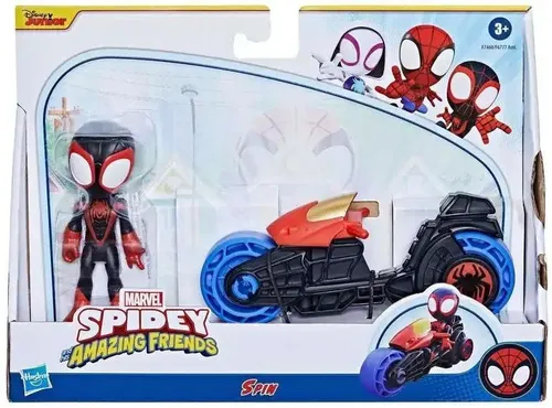 SPIDEY Moto Miles Morales Playset Figur 10cm von Hasbro