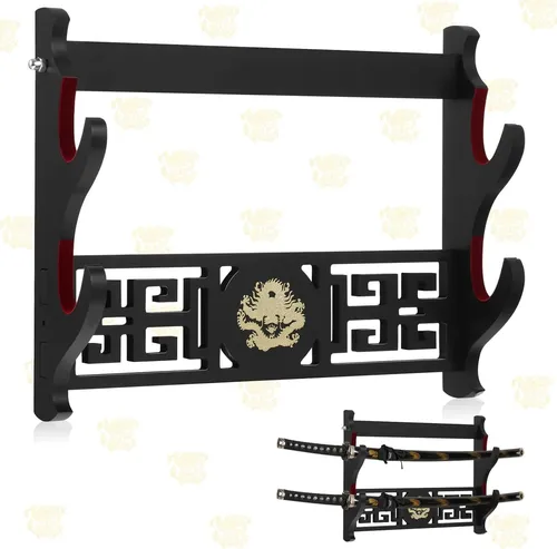 Schwert Wandhalterung Schwerthalter Display Stand Gepolstert Wakizashi Genji ...