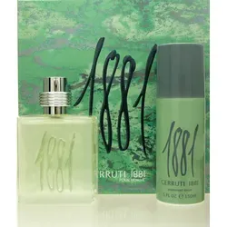 Cerruti 1881 pour Homme Set - Eau de Toilette 100 ml + Deo Spray 150 ml - Herren Geschenksets mit 100 ml Eau de Toilette und 150 ml Deo Spray für einen langanhaltenden, maskulinen Duft.