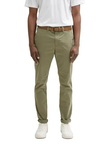TOM TAILOR Denim Slim Chinohose mit Gürtel