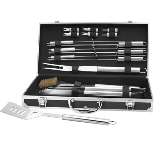 Küchenprofi BBQ Set ARIZONA 16-teilig, Grill Zubehör Set, schwarzer Aluminium Koffer, ideales Geschenkset
