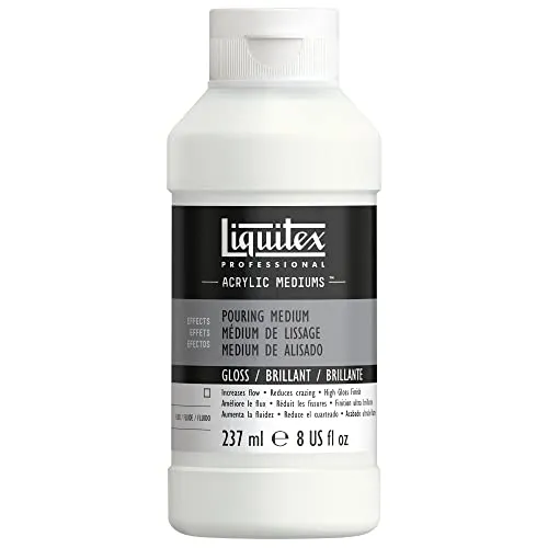 Liquitex 8870512 Professional Gieß- und Pouringmedium, wasserfest, nicht-vergilbend, flexibel, erhöht den Farbfluss - Gießmedium für Acrylfarben 237ml Flasche