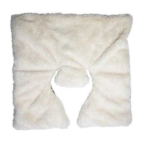 Habibi Plush Premium Rücken- und Schulterwärmer – creme mit herausnehmbarem Körnerkissen