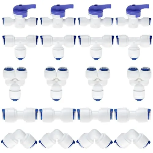 QWORK® 20 Stück Wasserzulaufleitung Anschluss, 1/4