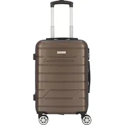 NOWI Koffer - Leichter Hartschalenkoffer mit Rollen und Zahlenschloss - Handgepäck tauglicher Hartschalenkoffer in Bronze mit 360° drehbaren Rollen und ergonomischem Griff für komfortables Reisen.
