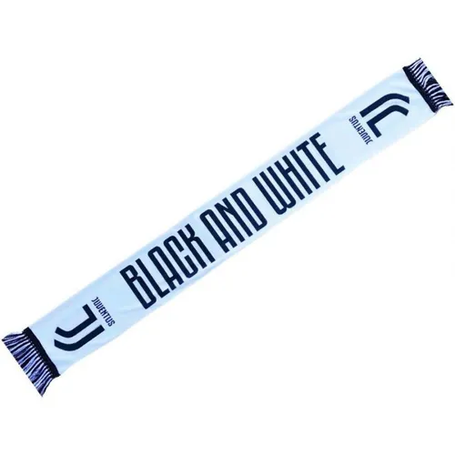 Juventus Turin Schal Fussball Black/White - Hochwertiger Schal für Fans von Juventus Turin, aus weicher Baumwolle, ideal für kalte Tage und das Anfeuern Ihres Teams. Perfekt für jeden Fanartikel-Sammler!