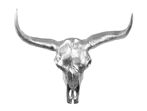 MichaelNoll Stierkopf Bulle Schädel in silber von Michael Noll