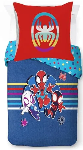 Jay Franco Marvel Spidey Bettwäsche-Set 100% Baumwolle in blau von Jay Franco