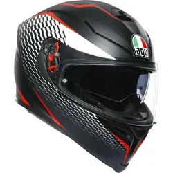 AGV K-5 S Thunder Helm 2XL - Schwarz-Weiß - Motorradhelm mit Schlüsselbein Schutzprofil und optimaler Belüftung für höchsten Komfort und Sicherheit beim Fahren.