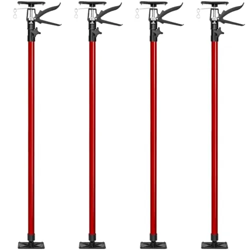 TecTake Deckenstütze Montagestütze 4er Set - 30 kg Tragkraft, 115 bis 290 cm - Baubedarf - Stabile Deckenstütze mit 30 kg Tragkraft pro Stütze, ideal für sicheren Halt bei Renovierungen, inklusive Schnellspannmechanismus.