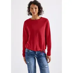 Street One Damen Rundhals Sweatshirt 3016853 in Racing Red von Street One