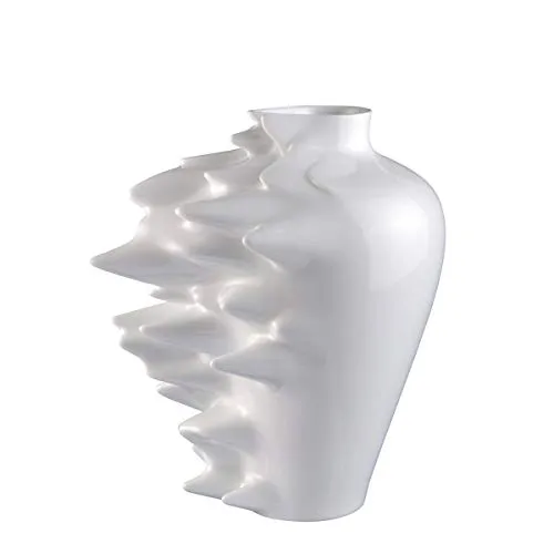 Rosenthal Dekovase Vase Fast Weiß (Groß) - Elegante große Vase aus feinem Porzellan, ideal für stilvolle Blumendekorationen und als Blickfang in jedem Raum.