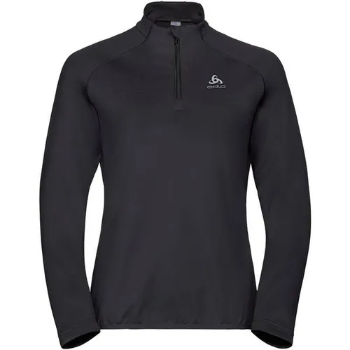 Odlo Damen Langarm Shirt BERRA LIGHT mit Reißverschluss, black, S - Funktionales Shirt für aktive Frauen, wärmend und aus weichem Material, ideal als Baselayer für jedes Wetter. Nachhaltig designt in der Schweiz.