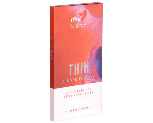 Rfsu Kondome Thin (Super thin for a closer feeling) Packung mit, 10 St., extra dünne Kondome, für besondere Gefühlsintensität