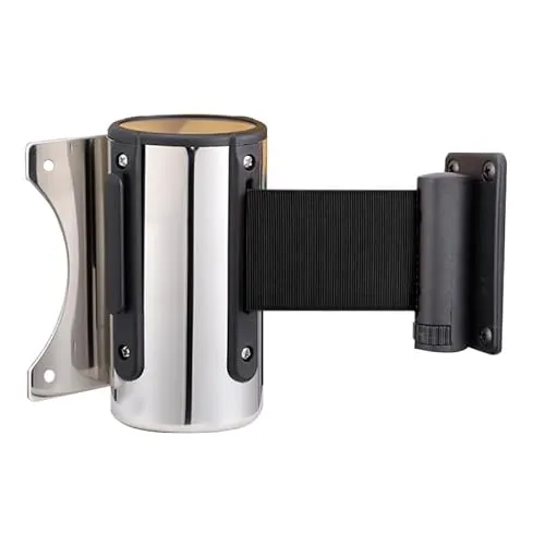 PINNERS Ausziehbares Wandband (5 Meter), Trennband, Wandbandhalterung, einziehbares Wandband, ausziehbare Wandbarriere, 5 m langes Sicherheitsband