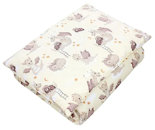 TupTam Kinderbettdecke Set 2tlg. mit Tier- und Sternenmotiven - Bettdecken-Set für Kinder, bestehend aus einer Ganzjahresdecke und einem Kissen, aus atmungsaktiver Baumwolle für optimalen Schlafkomfort und ein sicheres Schlafklima.