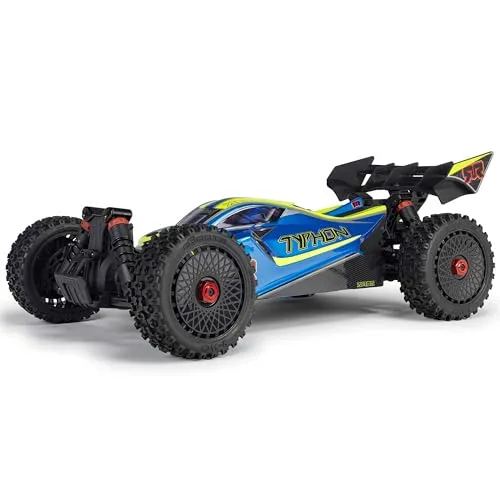 Arrma ARA4306V4T4 1:8 TYPHON 223S BLX Brushless Buggy RTR Blau - Leistungsstarker 1/8 RC Buggy mit Brushless-Antrieb, bereit zum Fahren. Ideal für Anfänger und Profis, dank dynamischer Stabilitätskontrolle und robustem 4x4-Antriebssystem.