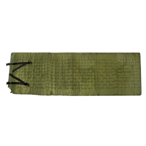 Mil-Tec Thermomatte-14420101 Oliv Einheitsgröße - Isomatte mit Heißluftkammersystem, ideal für Camping und Reisen, schützt vor Kälte und lässt sich dank 2 Kompressionsriemen schnell verstauen.