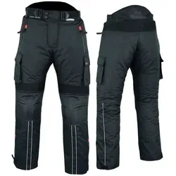 BULLDT Motorradhose GW322T Schwarz Motorradhose Cordura Textilhose 62/5XL