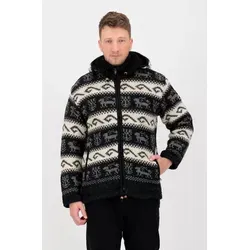 DEPROC Active Strickfleecejacke LHOTSE MEN mit Kapuze und weichem Fleece gefüttert