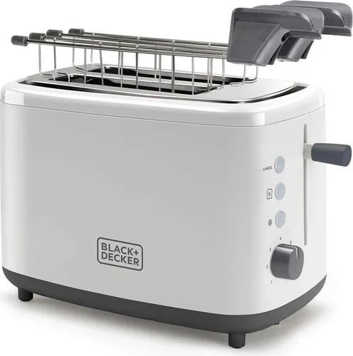 Black & Decker BXTOA820E Toaster 820W - Toaster mit 2 breiten Schlitzen, 7 Bräunungsstufen und Auftaufunktion für perfekten Toast. Ideal für jeden Haushalt!