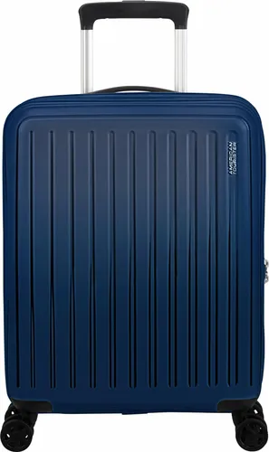 American Tourister Koffer REJOY SPINNER 55/20 TSA NAVY BLUE - Koffer für Handgepäck mit 35 Litern Volumen, extrem leicht (2,4 kg) und aus umweltfreundlichem, recyceltem PET. Ausgestattet mit TSA-Schloss, 4 Rollen und praktischem Innenlayout.