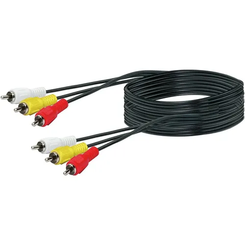 SCHWAIGER CIK5050 533 VIDEO Anschlusskabel 3 CINCH - 3 CINCH 5m