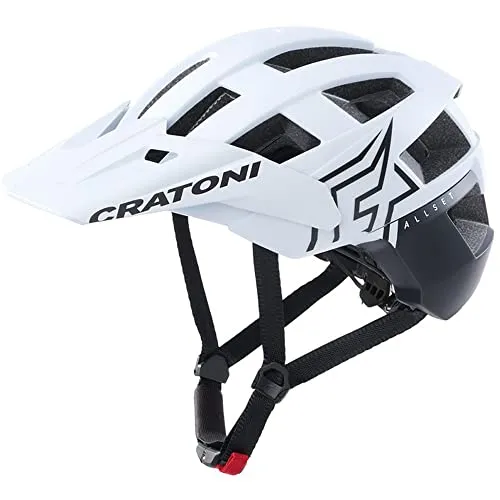 Cratoni MTB - Fahrradhelm AllSet Pro weiß/schwarz matt - Fahrradhelm mit 14 Ventilationsöffnungen, ultraleichtem Design (300g) und mehrstufiger Höhenverstellung für optimalen Tragekomfort. Ideal für Trail-Fans und perfekte Anpassung an jede Kopfform.
