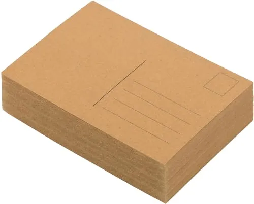 Blanko Postkarten braun DIN A6 – Hochwertiger Kraftkarton 300 g/m² – DIY Postkarten-Rohlinge aus Naturpapier zum Malen, Bedrucken & Basteln – Made in Germany 75