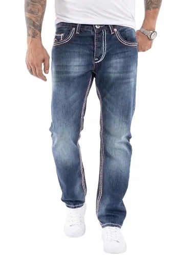 Rock Creek Herren Jeans Hose Comfort Fit RC-2272 Dunkelblau W32 L34 - Jeans für Herren im Comfort Fit, ideal für jeden Figurtyp, mit lässiger Passform und erstklassiger Verarbeitung. Perfekt für Büro, Alltag und Freizeit.