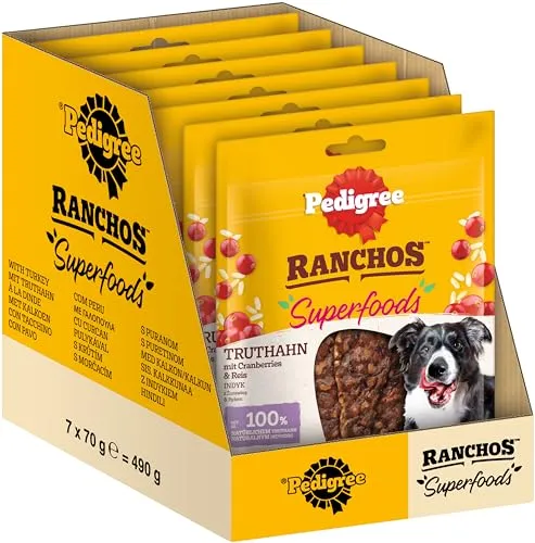 Pedigree Hundesnacks RANCHOS Superfoods mit Truthahn 7x70g