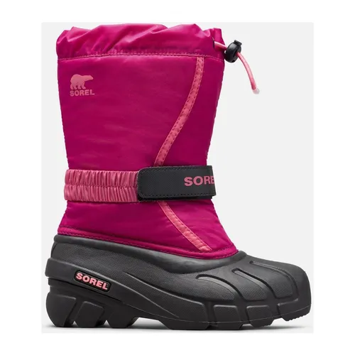 Sorel Flurry Boot Schneestiefel - Deep Blush, Tropic Pink - Wanderschuhe mit herausnehmbarem, waschbarem Innenstiefel aus recyceltem Filz und wasserdichter Gummischale für optimale Traktion und Wärme bei winterlichen Abenteuern.
