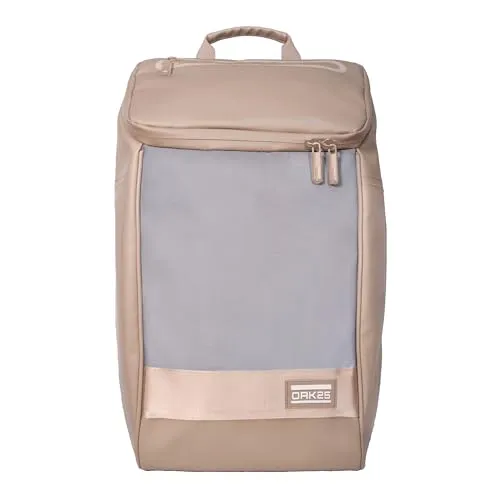 OAK25 Rucksack Damen & Herren Beige - Daybag - Reflektierender Fahrradrucksack - Hohe Sichtbarkeit & Sicherheit - Fahrrad Daypack mit Laptop Fach - Wasserabweisend