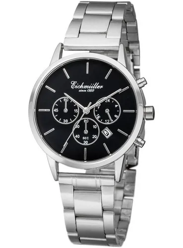 Eichmüller Quarzuhr Damenuhr RE1076 Schwarz Metallband 36 mm