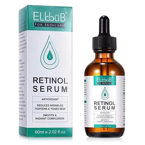 P-Beauty Retinol Serum Gesicht | Vitamin E & Hyaluronsäure Gesichtsserum | Anti Aging, Anti-Falten | Gesichtspflege, Hautpflege | für strahlende & ebenmäßige Haut | Gesichts serum Bio & Vegan | 60ml