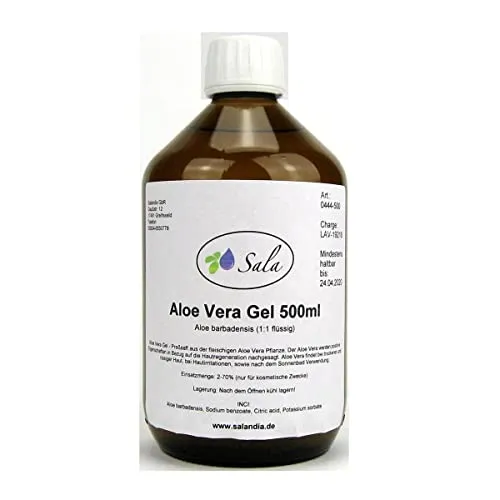 Sala Aloe Vera Gel 1:1 pur flüssig (500 ml Glasflasche)