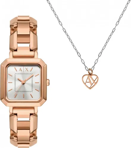 Armani Exchange Damenuhr – Eleganz trifft Funktionalität - Armbanduhren für Damen mit 27mm Gehäuse, Quarzwerk und strapazierfähigen Materialien – ideal für jeden Anlass und wasserdicht bis 50m.