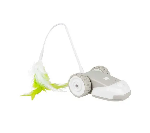 Europet Bernina Katzenspielzeug Mower Mouse grau/weiß interaktiv 10,5 cm - Interaktives Katzenspielzeug in Maus-Design, fördert spielerisch die geistige Aktivität Ihrer Katze und sorgt für stundenlangen Spielspaß.