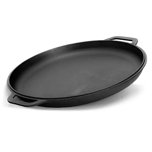 Gusseiserne Deckel-Bratpfanne Ø36 cm - Vielseitige Pfanne für Braten, Schmoren und Kochen, geeignet für alle Herdarten und Grills. Hält die Temperatur optimal und sorgt für eine natürliche Antihaft-Oberfläche ohne Chemie.