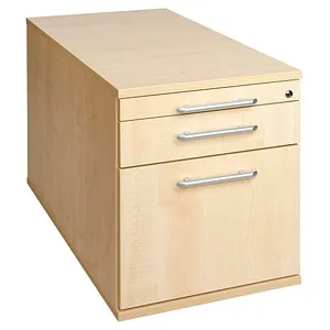 Hammerbacher Rollcontainer Solid TC20, abschließbar & mit Hängeregistratur - Robuster Rollcontainer aus hochwertigem Holz in Ahorn, ideal für Büros. Mit 2 Schüben, Hängeregistratur und abschließbarem Zentralverschluss für maximale Sicherheit.