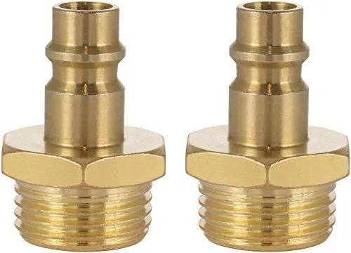 Poppstar 2x Druckluft-Stecknippel NW 7,2 mit 1/2 Zoll Außengewinde für Druckluft-Anschluss