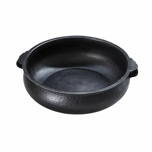 Loberon Schale Navid, Edles Design mit Gehämmertem Muster in schwarz von LOBERON