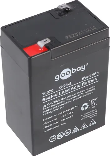 goobay Faston Bleiakku BattG 4000 mAh, 6 V 4,8 mm von Goobay
