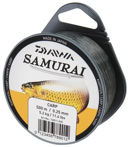 Daiwa Samurai Karpfen 0,30mm / 7,2kg / 450m Monofile Schnur Karpfenschnur Braun