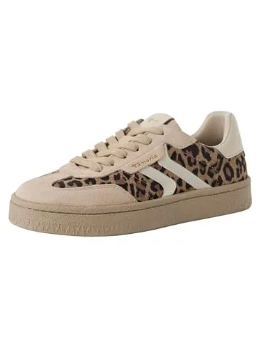 Tamaris Damen Low 1-23723-44 Sneaker, Leopard Comb, 39 EU in beige von Tamaris