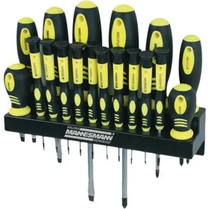 BrüderMannesmann Schraubendreher-Set M 11410, 18-teilig, Schlitz, Kreuzschlitz, Torx