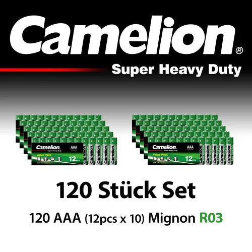 Stück Camelion AAA Batterien 1,5V Super Heavy Duty Long Life Top Qualität 60